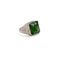 Anello Antracite Uomo Anelli in Argento Avventurina AN35 RE VERDE